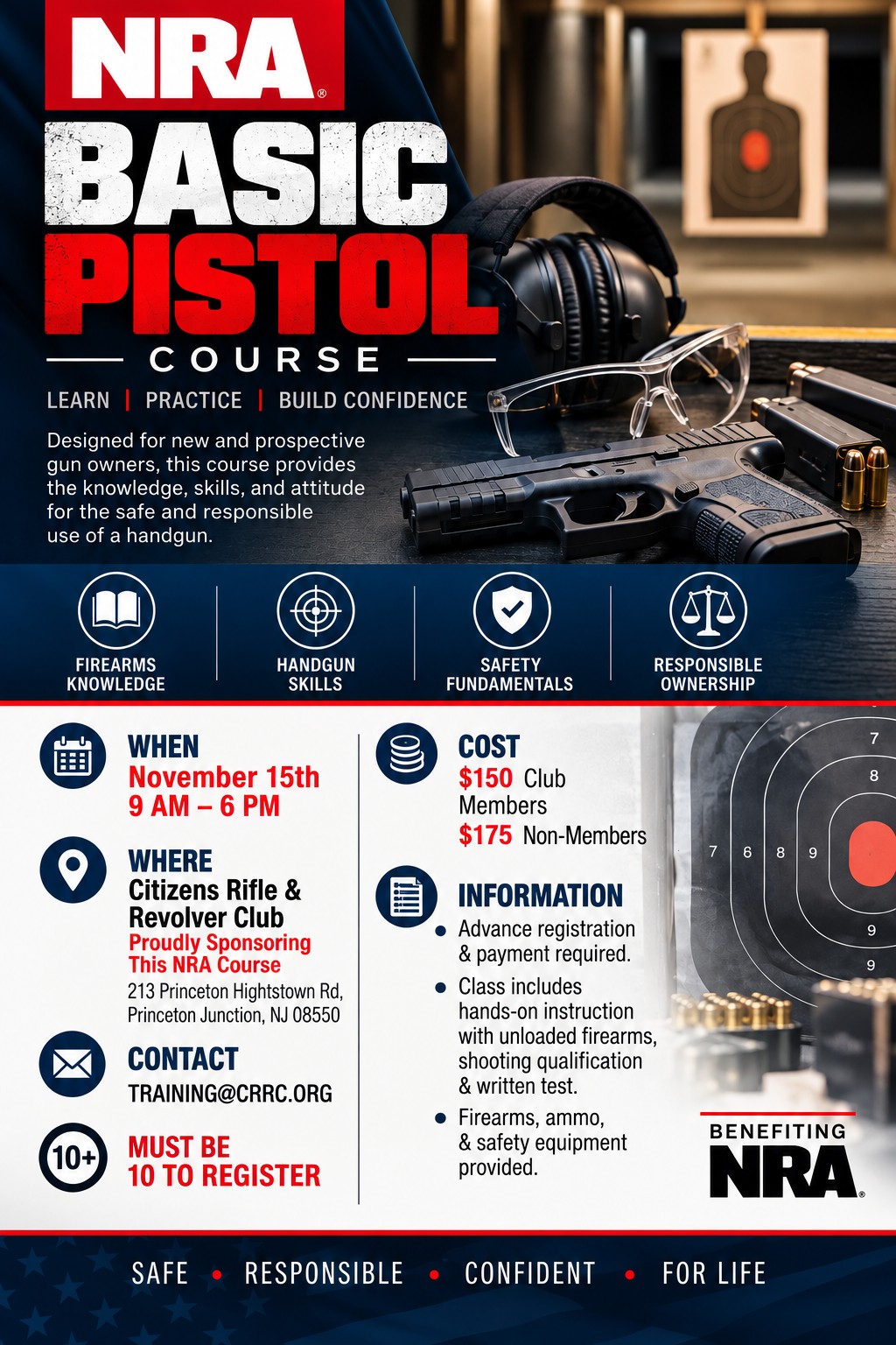A one-page flyer about the course